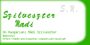 szilveszter madi business card