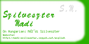 szilveszter madi business card